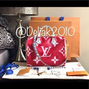 SOLD! Louis Vuitton Monogram Giant Speedy Rouge